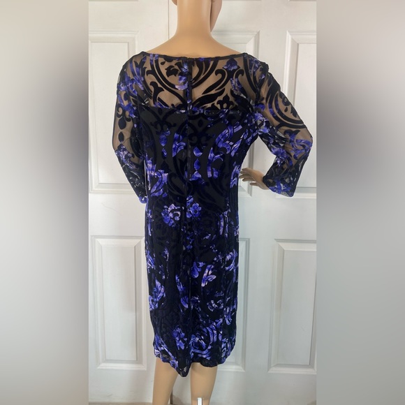 NWT Tahari Enchanting Midnight Floral Sheath Dress - Picture 5 of 17